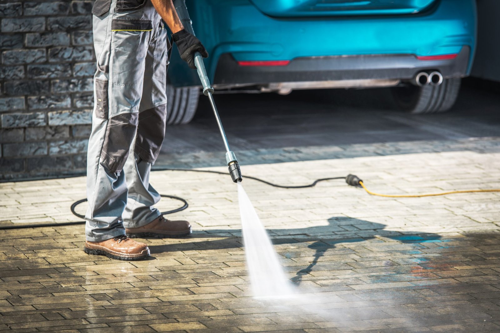 Cobble Driveway Washing